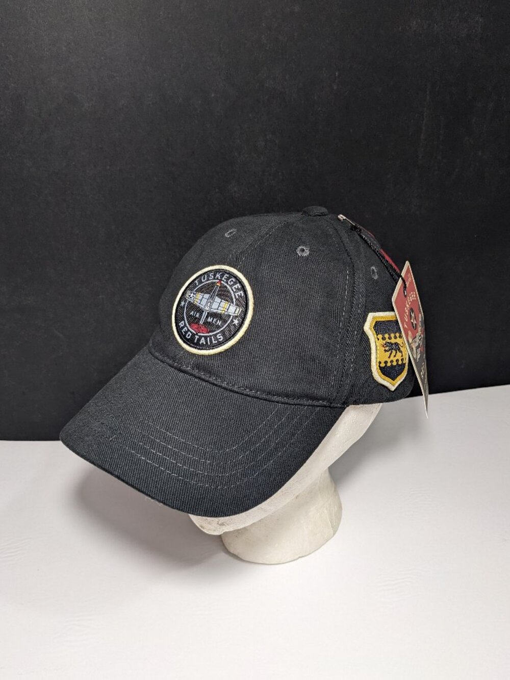 NWT Tuskegee Airmen "Red Tails" P-51 Mustang Baseball Cap Black Aviators Hat